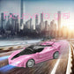 Yomwet Remote Control Car, Pink RC Cars for Girls, Rechargeable RC Racing, Electric Power On Road High Speed Drift Model Vehicle Toy with Led