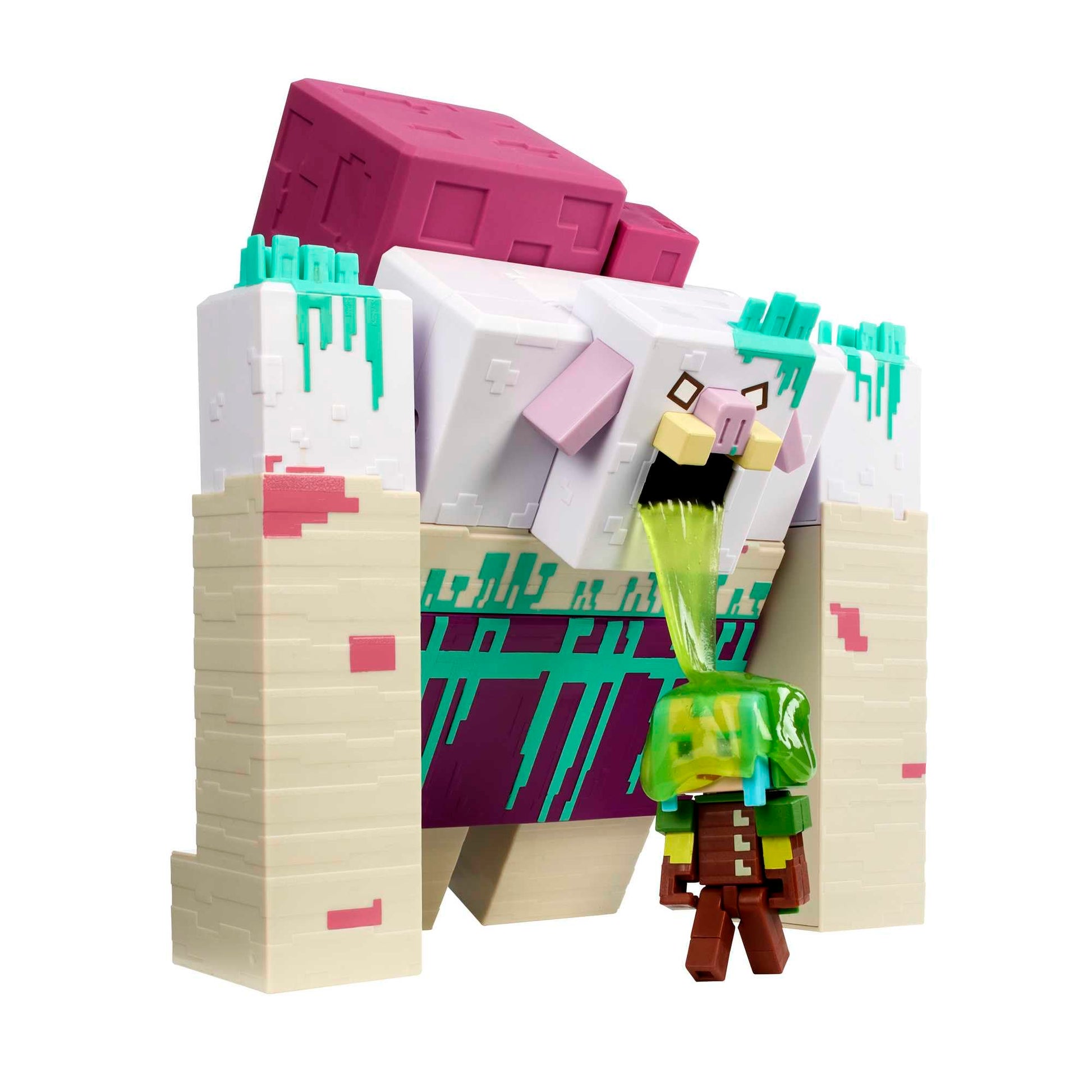 Mattel Minecraft Legends Action Figure, Devourer with Slime Attack Move & Accessory, Collectible Toy in 3.25-inch Scale