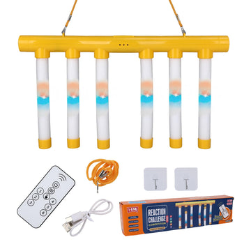 NYTGAH Reflex Challenge Game with Lights, Hand Eye Coordination Training Toy Kit, Upgrade Remote Control Drop Stick Game with 3 Adjustable Speed & 2