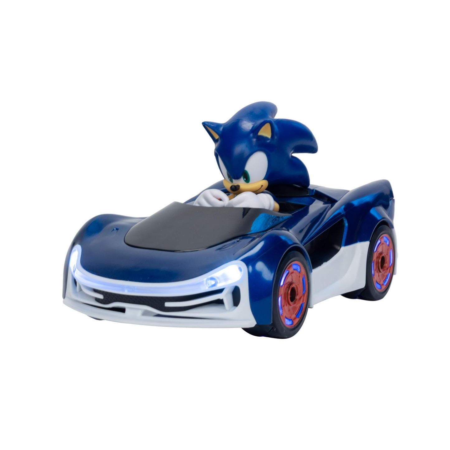 Sonic The Hedgehog - JAKKS Pacific - Sonic Drift RC Vehicle with Light Effects - Officially Licensed Video Game - Remote Controlled Interactive Toy