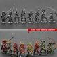Alloy Samurai Model, Ancient Mini Warrior Model Toy, Japanese Style Table Games and Chess Decoration Military Manual, DIY Alloy Samurai Doll (Long