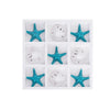 Beachcombers Sea Star & Sand Dollar Tic-Tak-Toe Game, 9.5-Inch, MDF, Blue