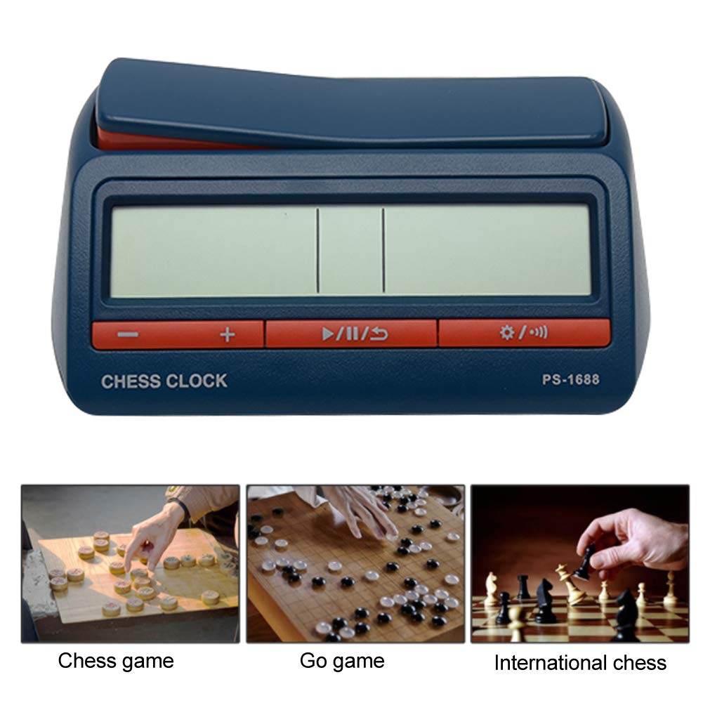 Chess Clock, Advanced Digital Chess & Game Timer, ABS Digital Display Professional International Chess Clock - Blue