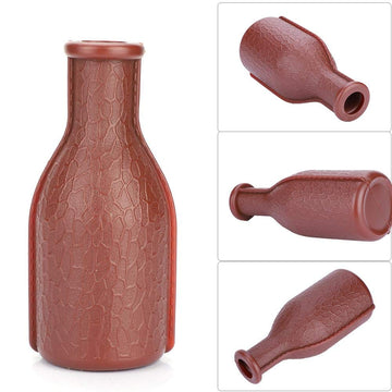 Dioche Billiard Shaker Bottle, Pool Tally Shaker Bottle Pool Dice Billiards Accessory Brown with 16 Numbered Balls, Plastic Scoring Numbered Pills