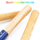 UMUACCAN Beach Toys for Kids,Beach Sand Toys, 8'' Metal Sandbox Toys with Sturdy Wooden Handle,Safe Beach Gardening Set,Spoon, Fork, Trowel, Rake