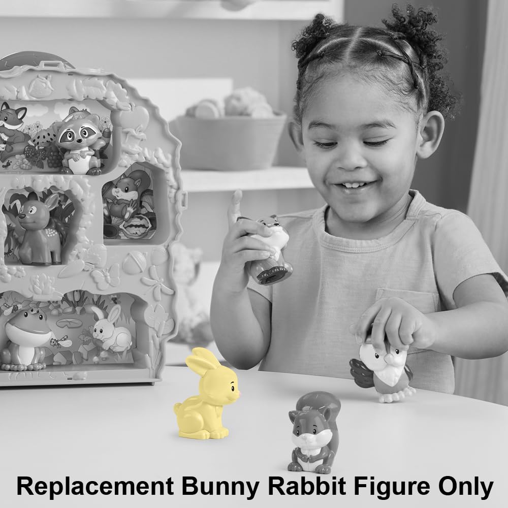 Little People Replacement Part for Fisher-Price Toddler Dollhouse Forest Playset HWB29 - Yellow Bunny Rabbit Figure