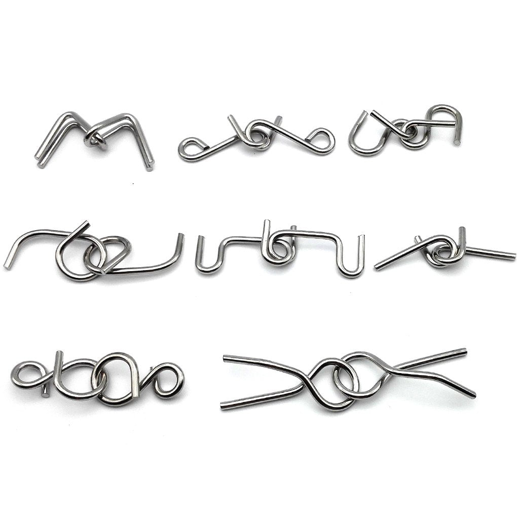 Zooshine 18 Sets Metal Brain Puzzles Teasers IQ Toys,Metal Puzzles Games for Adults Kids