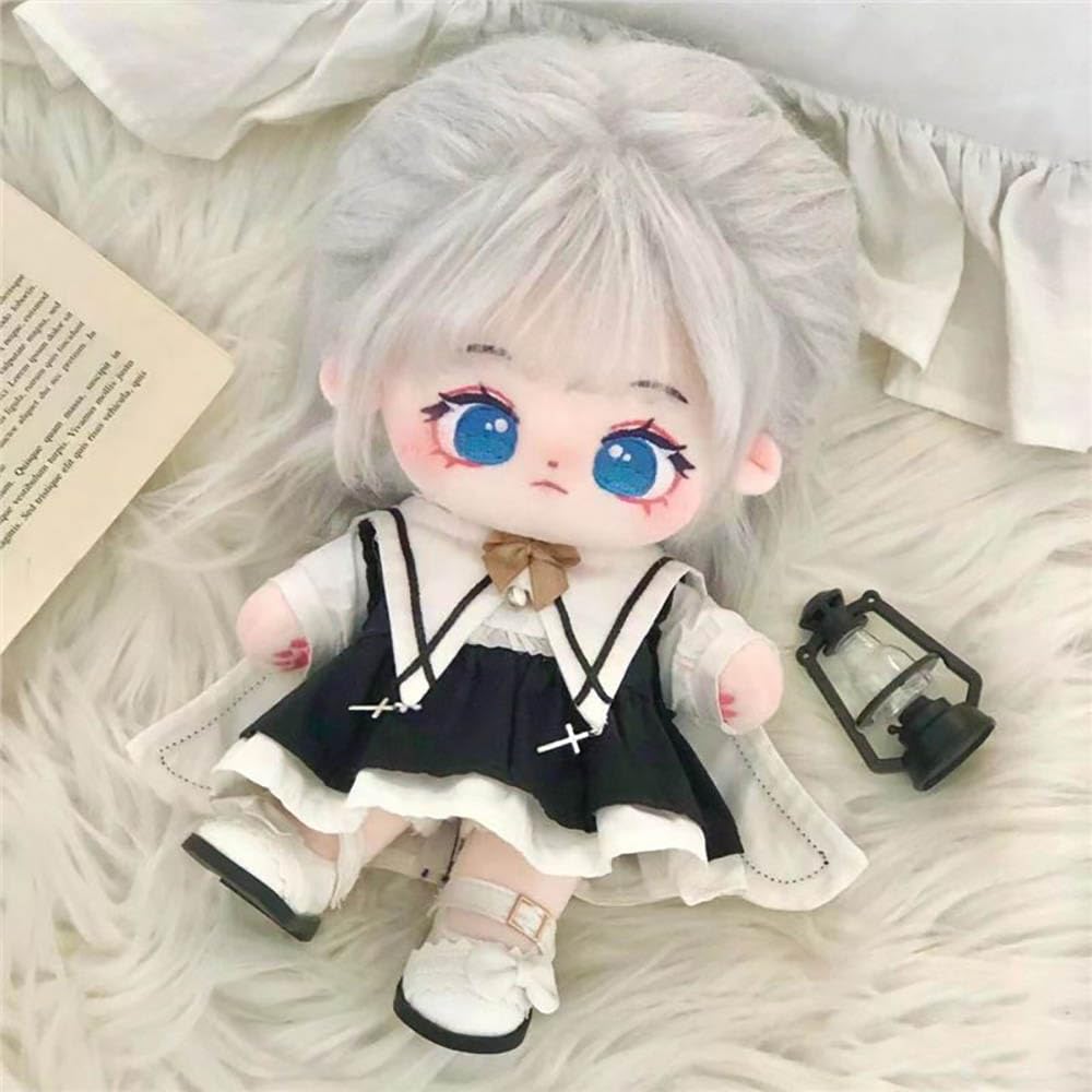 niannyyhouse 20cm Plush Doll Clothes Black Dress Scarf Underpants 8in Doll Accessories