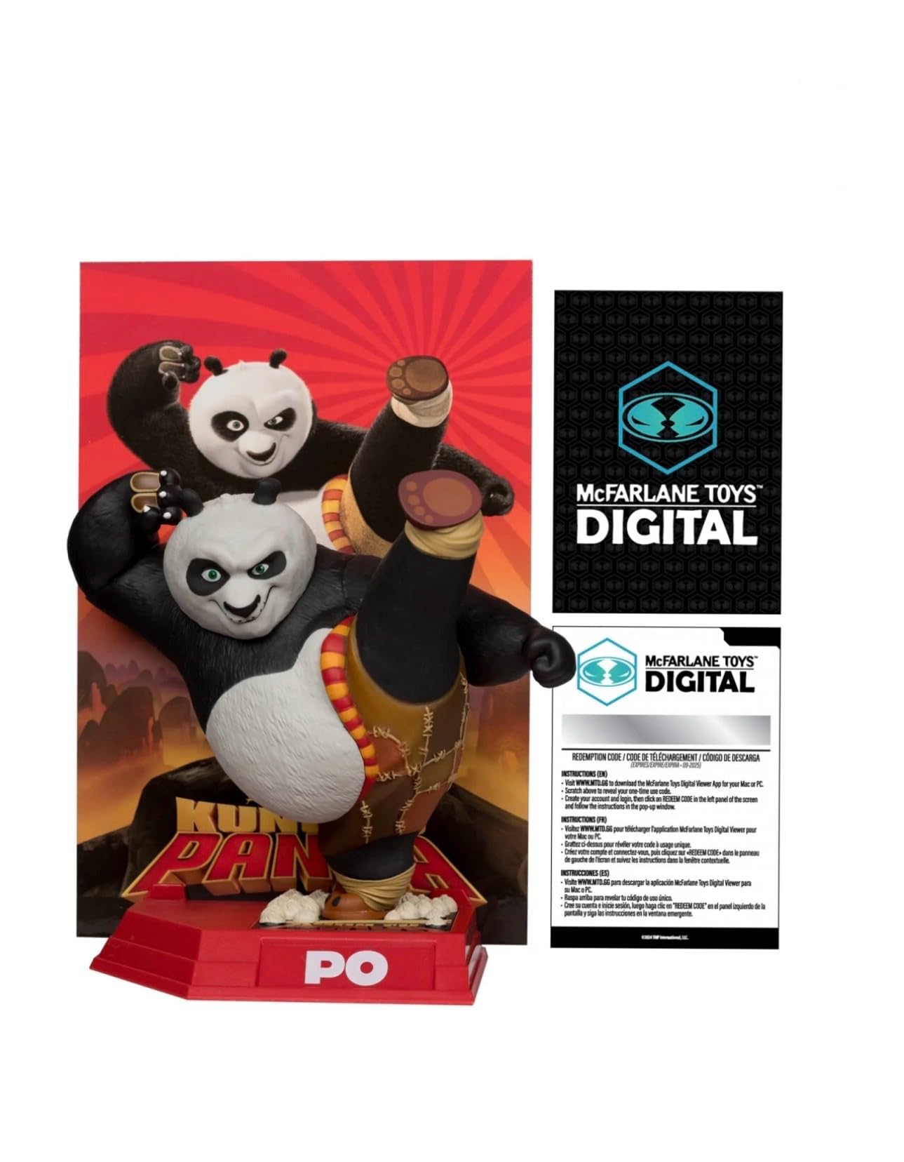 Po (Movie Maniacs: Kung Fu Panda) 6" Posed Figure with McFarlane Toys Digital Collectible (PRE-ORDER ships April)