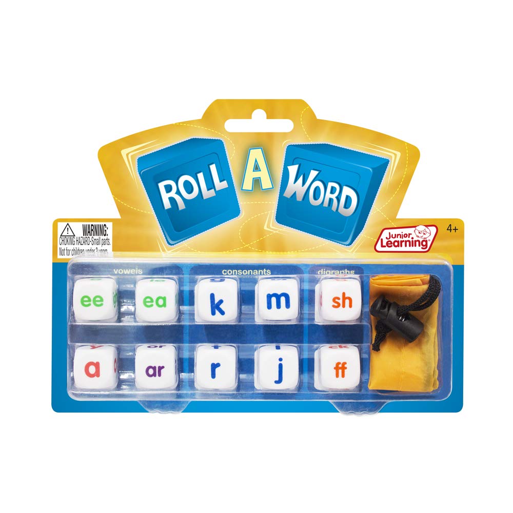 Junior Learning Roll a Word Dice - 10-Piece Spelling & Phonics Game