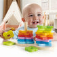 Hape Wooden Double Rainbow Stacker Set| Color Recognition Stacker & Educational Learning Toys for Toddlers