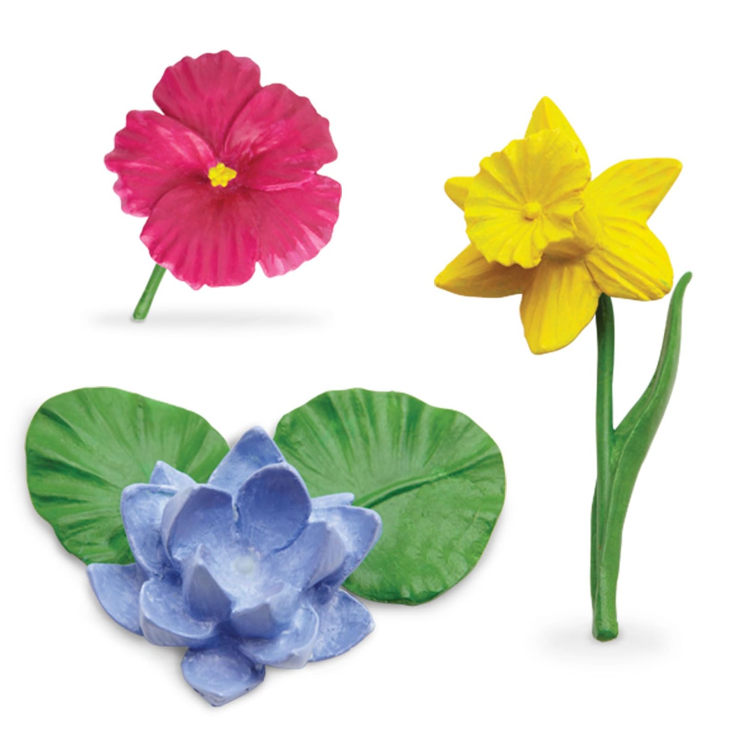 Safari Ltd. Flowers TOOB - Mini Figurines of Rose, Tulip, Hibiscus, Bird of Paradise, Daffodil, Sunflower, Lotus, Orchid - Educational Toy Figures
