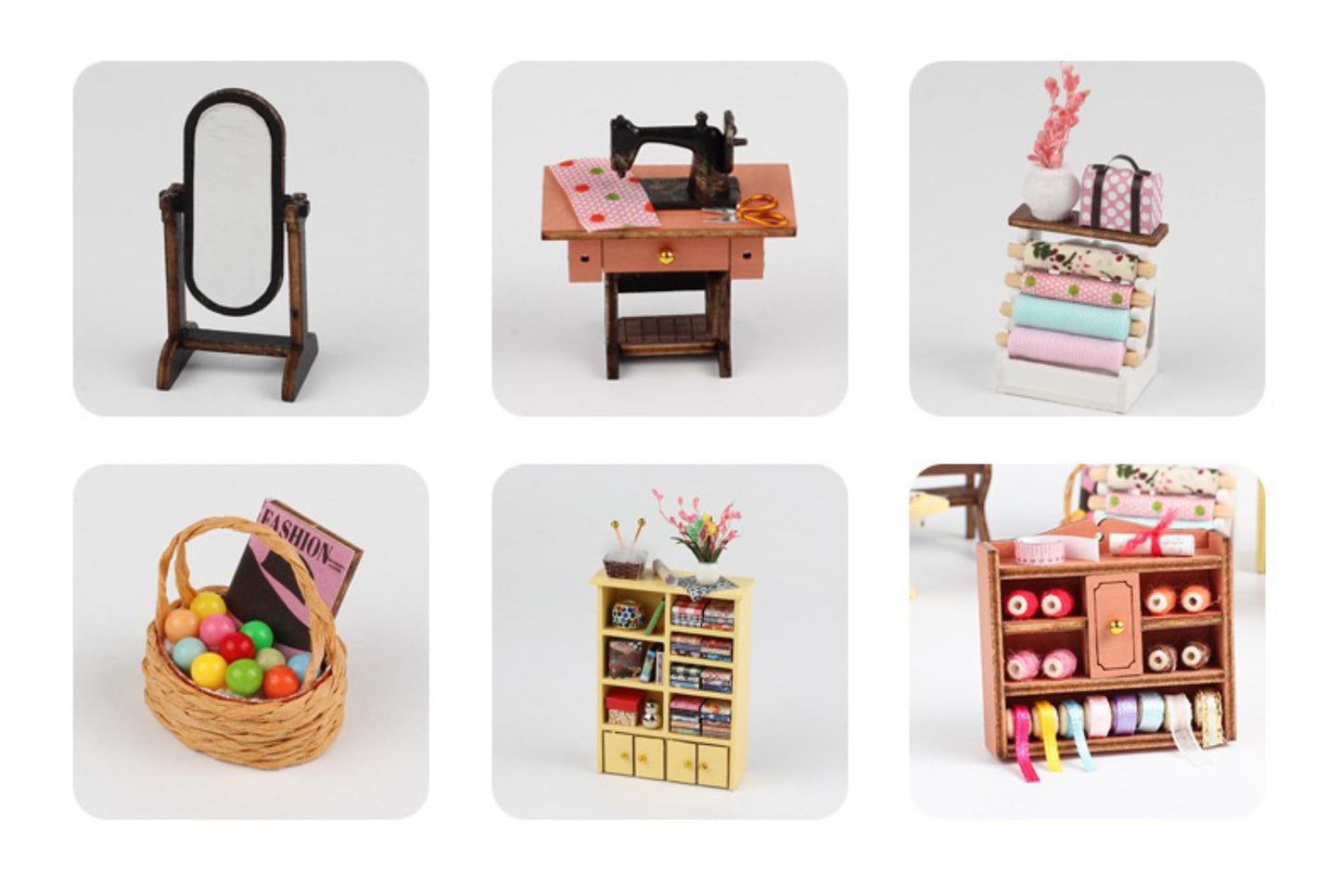 Fansetoyuma DIY Miniature Dollhouse Room Kit for Teens and Adults-Tailor Shop