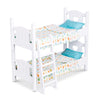 Melissa & Doug Mine to Love Wooden Play Bunk Bed for Dolls up to 18 inches-Stuffed Animals - White (2 Beds, 17.4”H x 9.1”W x 20.7”L Assembled and