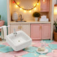 White Wash Basin Wide Application Exquisite 1:12 Scale Doll House Furniture Sink for Entertainment Square, Furniture, Dollhouse Decoration Accessories
