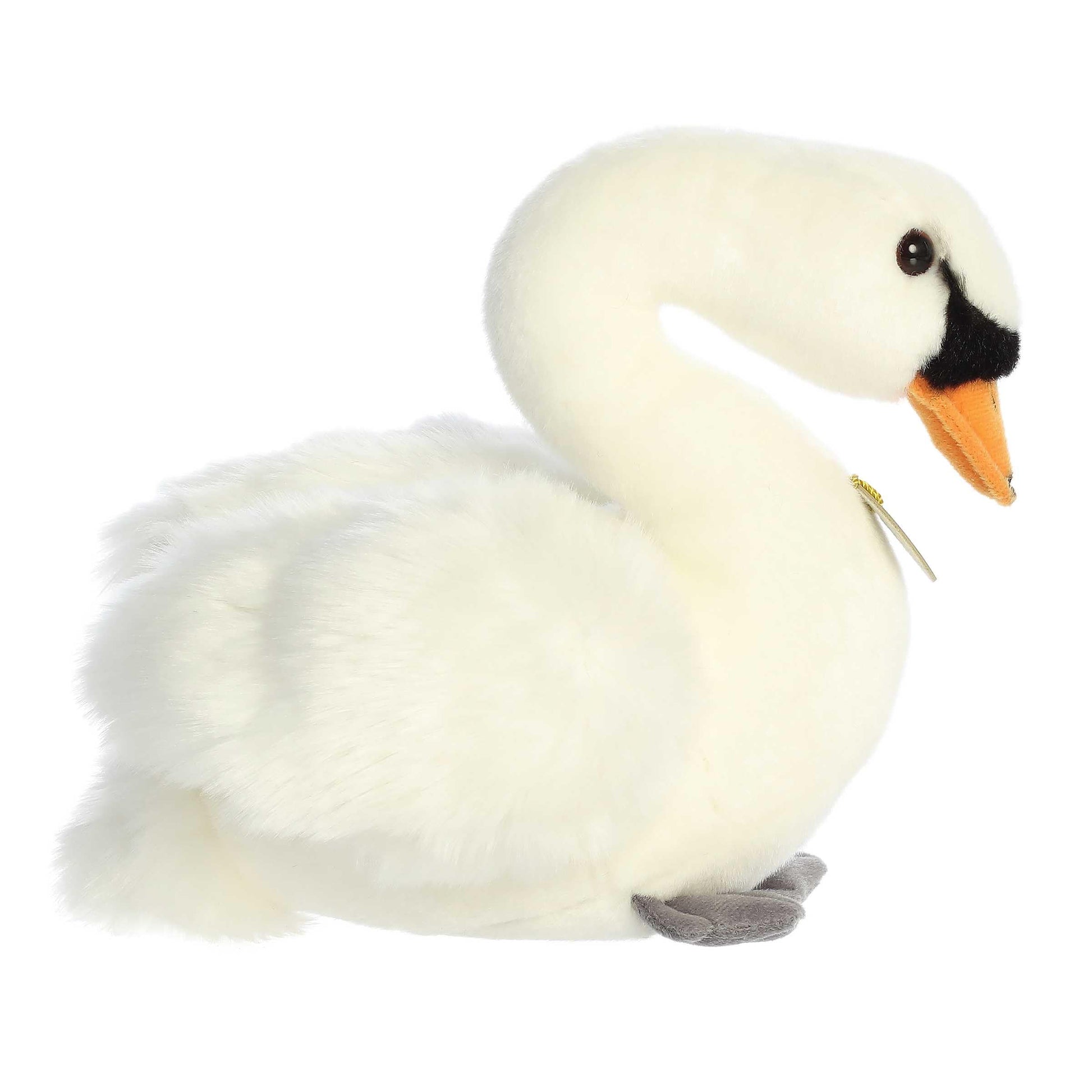 Aurora® Realistic Miyoni® Swan Stuffed Animal - Lifelike Details Make a Cherished Companion - Perfect for Decorating Bedrooms or Classrooms - White