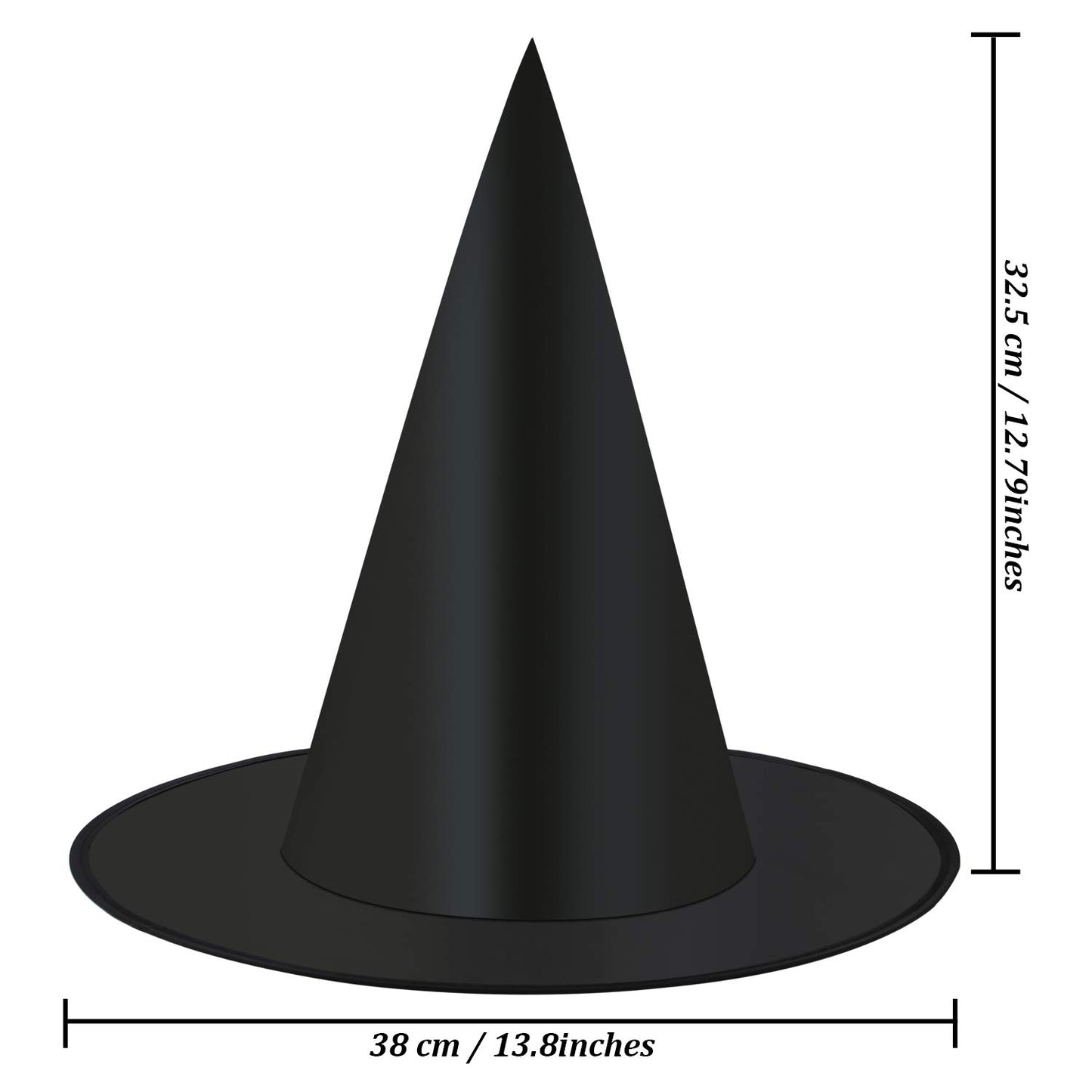 Elcoho 24 Pieces Halloween Witch Hat Cap Costume Accessory for Witch Decoration or Halloween Christmas Party Black