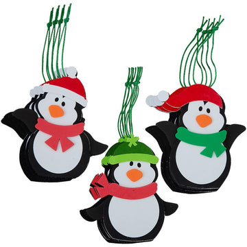 Christmas Penguin Foam Christmas Ornament Craft Kit - Makes 12 - Holiday Crafts for Kids and Fun Home Activities