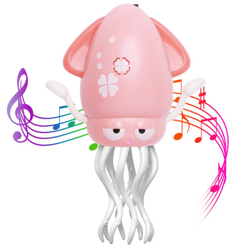Dyale Dancing Squid Toy, Dancing Music Squid Baby Toys for Ages 3 and Up for Kids,Pink
