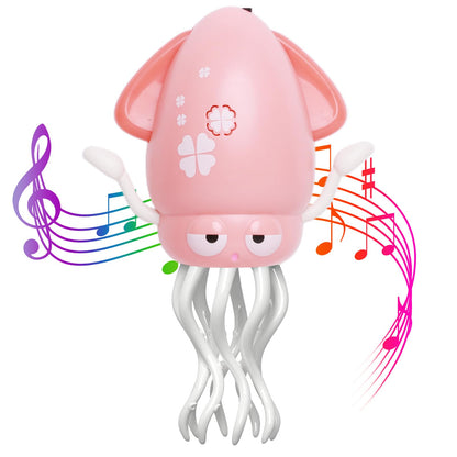 Dyale Dancing Squid Toy, Dancing Music Squid Baby Toys for Ages 3 and Up for Kids,Pink