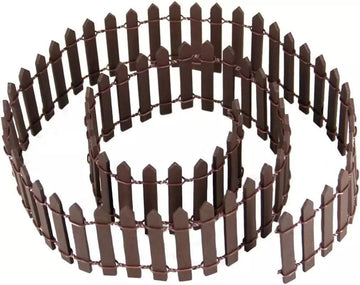 1Pc 35 Inches Brown Mini Fairy Garden Fence, Micro Landscape Miniature Ornaments for Dollhouse, Crafts, Diorama Project, Plant Pot DIY
