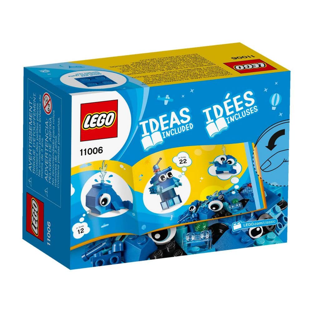 LEGO Classic Creative Blue Bricks 11006 Kids’ Building Toy Starter Set with Blue Bricks to Inspire Imaginative Play (52 Pieces)