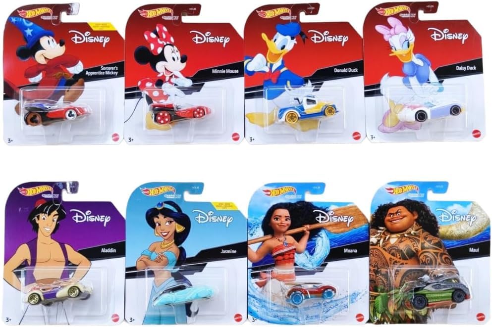Hot Wheels Disney Character Cars 2022 Release Bundle HDL35-956C with 8 Diecast Vehicles in Sealed Case