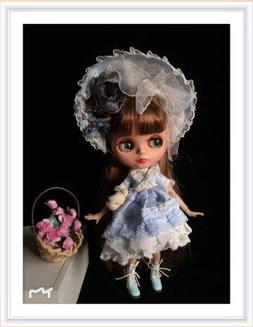 leoglint Blythe Doll Clothes, Dress Clothing for Blythe Doll 30 cm 1/6 Bjd Dolls Azone ICY Licca Doll (Blue)