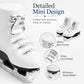 Miniature White Ice Skates and Roller Skates, Scale Model Winter Sports Shoes, Dollhouse Accessories for Playhouse Decor