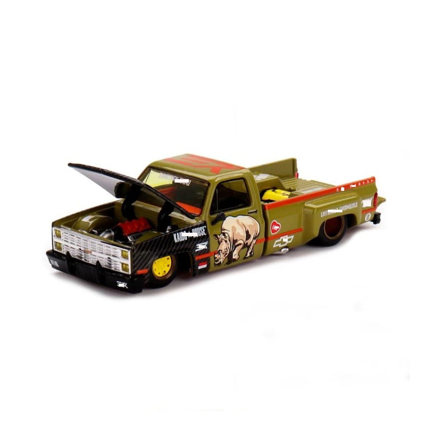 HTLNUZD 1/64 Alloy Racing Car for Chevrolet Silvera-do Chas-e 153 Model Sumatran Rhino Adult Diecast Model Vehicle Limited Edition