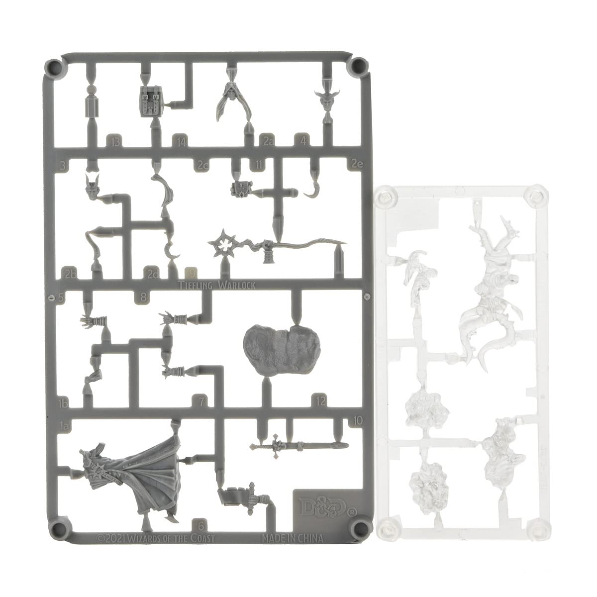 WizKids D&D Frameworks: Tiefling Warlock Male - Unpainted and Unassembled