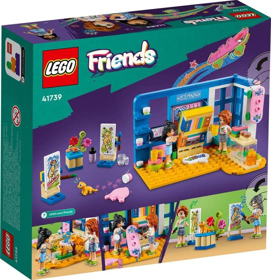 Lego Friends Liann's Room 41739, Art-Themed Bedroom Playset with Liann & Autumn Mini-Dolls, Collectible Toy for Girls and Boys 6 Plus Years Old