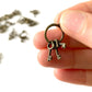 Dollhouse Miniature Key, 1:6 Scale Tiny Key Pendants, Set of Three Skeleton Keys, Miniatures Metal Keys, for Dollhouse Miniature Making Crafts (5PCS)