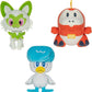 Pokémon Paldea First Partner Plush 3 Pack - 8-Inch Pokémon Plush of Fuecoco, Quaxly, and Sprigatito