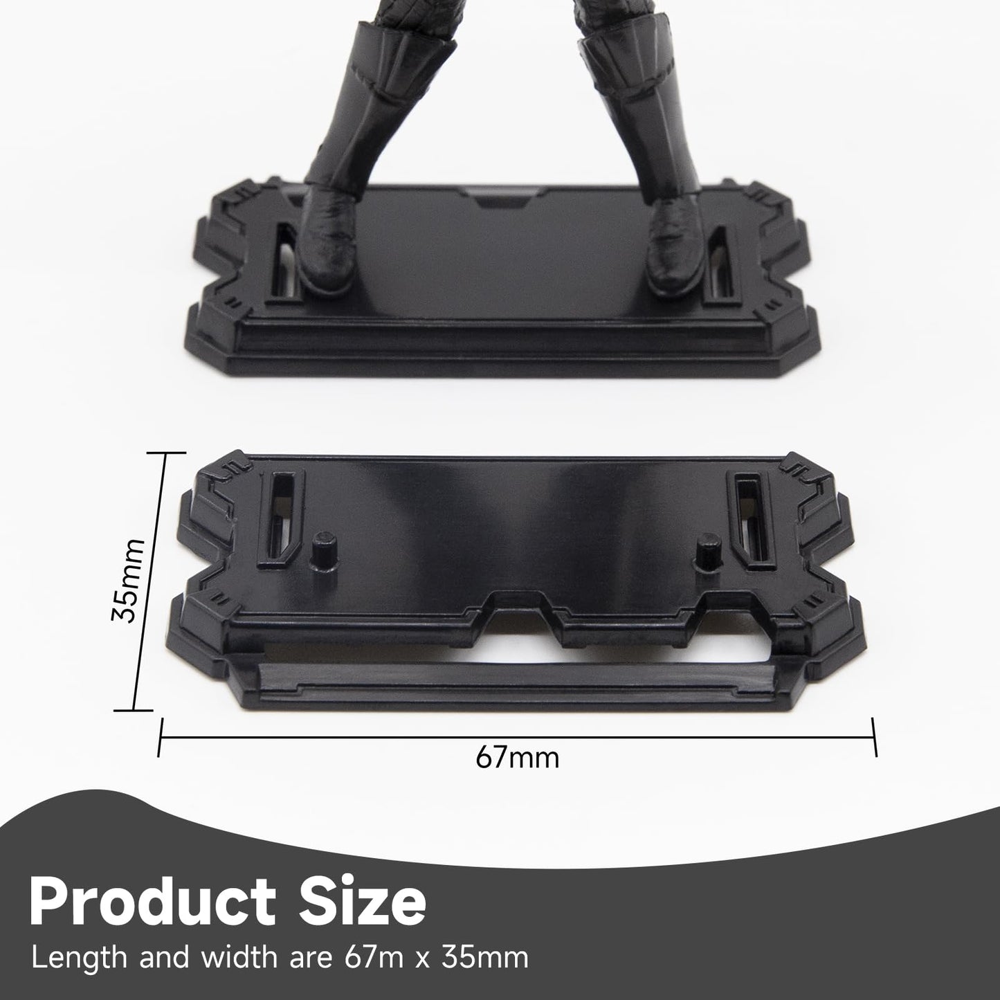 NC EBCO 30 Pieces Action Figure Display Stands Black Doll Model Support Stand for 3.75 inch Action Figures