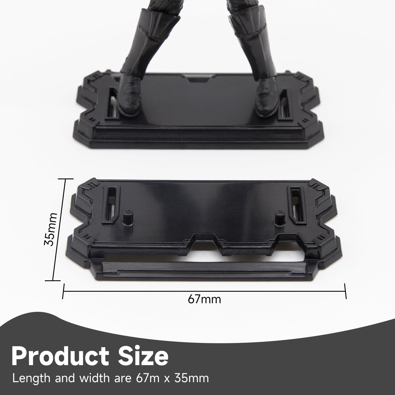 NC EBCO 30 Pieces Action Figure Display Stands Black Doll Model Support Stand for 3.75 inch Action Figures