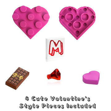 LEGO Valentine’s Day Combo Pack - Collectible Series 27 Cupid Minifigure with Hearts, Chocolate Bar, Red Jewel, and Minifigureland Tile