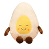 XCGNTU Smiling Poached Eggs Plush Toy Pillow - Super Soft Pillow, Cure Series Stuffed Eggs Plush Doll, Cute Food Themed Birthday Gift (white-15in)