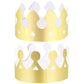 LOCOLO 40 Pieces Golden Paper Crowns, Paper Crown for Birthday Party Baby Shower Photo Props