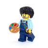 LEGO City Minifigure - Painter (Bob Ross) with Paint Brush and Palette
