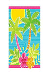 Amscan Sun-Sational Luau Party Beach Summer Scene Printed Table Cover (3 Piece), 54" X 84", Multicolor