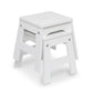 Melissa & Doug Wooden Stools - Set of 2 (White)