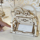 Ugears Mechanical Etui 3D Puzzle, Wooden Building Blocks, Decorative Desktop Business Card Holder, Brain Teaser Game for Teens and Adults