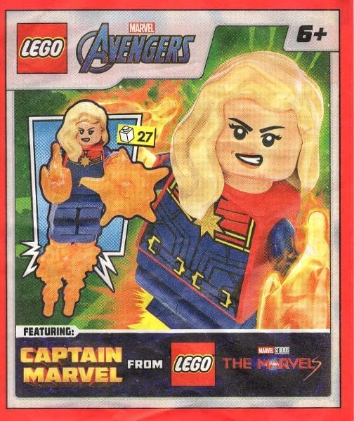 LEGO Superheroes: Captain Marvel (Carol Danvers) Minifigure with Power Blasts