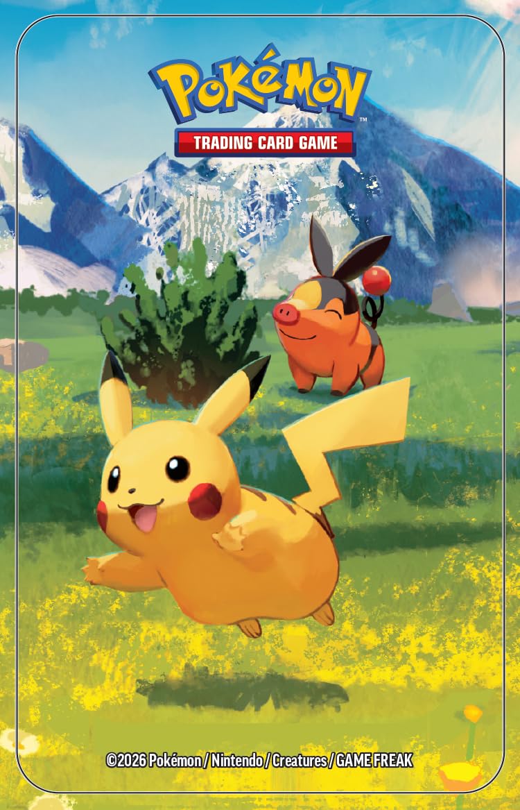 Pokemon TCG: Mega Evolution-Ascended Heroes Mini Tin: Pikachu & Tepig (1 Sticker Sheet, a Pokémon Art Card & 2 Booster Packs)