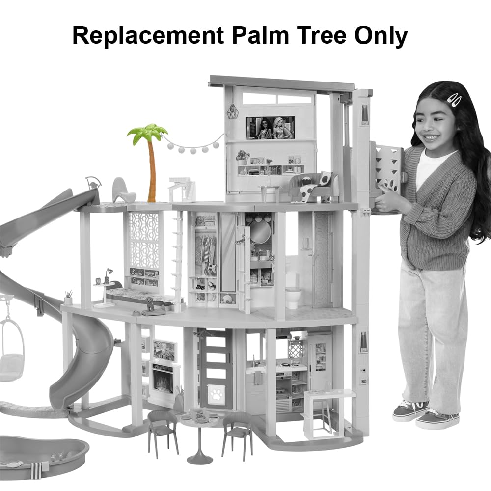 Replacement Part for Barbie Doll Dreamhouse Dollhouse Playset HMX10 - Replacement 2 Piece Palm Tree