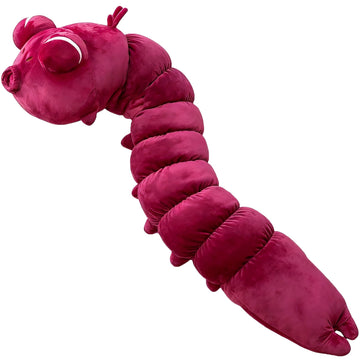 VNYIGDJS Toji Worm Plush, 120cm/47in Large Stuffed Animal Body Pillow, Burgundy Red, Soft Anime Plush Toy