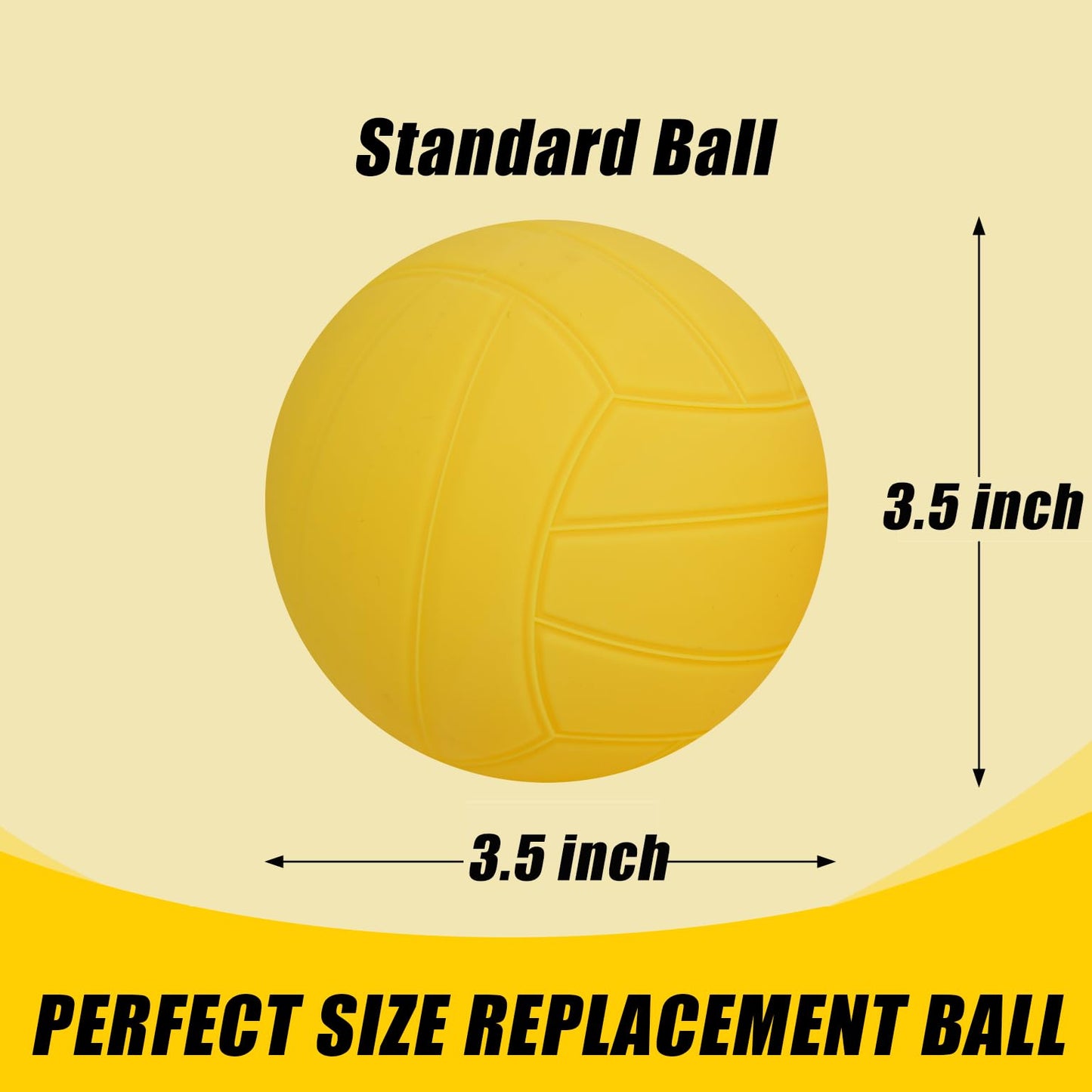 Viminston Spike Replacement Balls 3-Pack with Pump for Roundnet Game Mini Volleyball Pool Game (3-Pack with Pump)