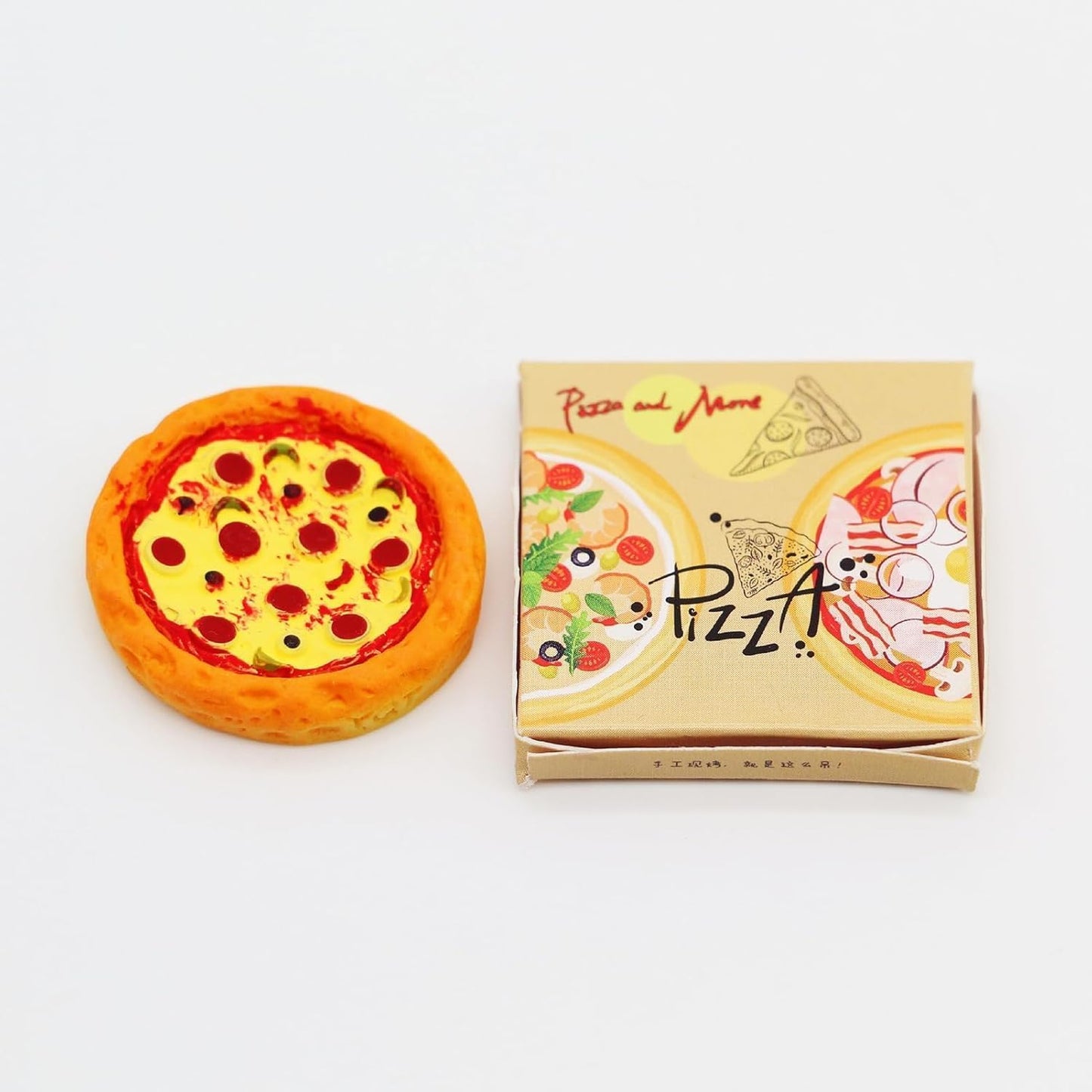 2 Set Miniature Pizza Box Set, 1:6 1:12 Dollhouse Food Model Set Doll House Furniture Supplies?Dollhouse Accessories?Dollhouse Furniture