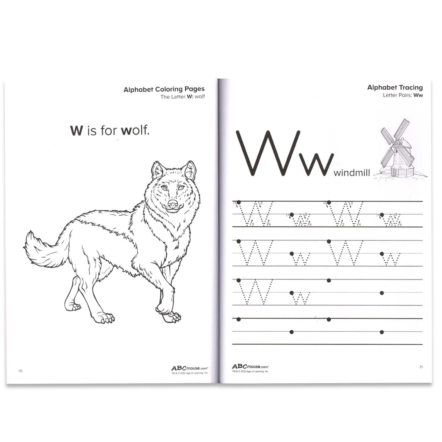 Bulk ABC Mouse Workbook Set - 6 Activity Book Bundle Letters Phonics, Sight Words, Shapes, Ages 3 4 5 6 Pre-K Kindergarten Educational Learning